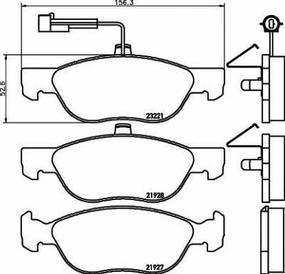 HELLA PAGID 8db355007901 -  Комплект тормозных колодок, дисковый тормоз